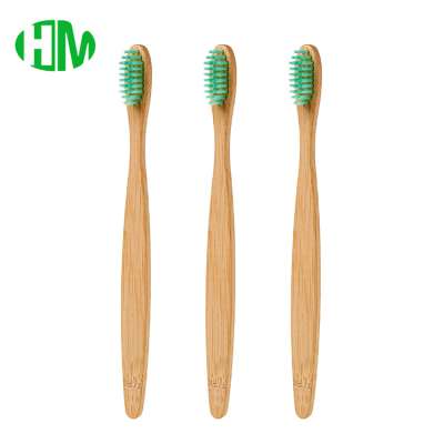 Eco-friendly Degradable Fashionable Soft Bristle Brush Head Natural 100% Organic Wooden Bamboo Toothbrush